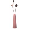 Uniquewise 8 Inch Contemporary Ceramic Cone Shape Table Vase Modern Pastel Colored Flower Holder, Pink QI004359.RD